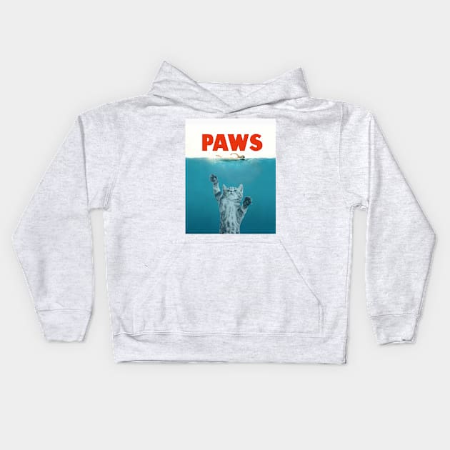 Paws - Cat Kitten Meow Parody Kids Hoodie by Vakian